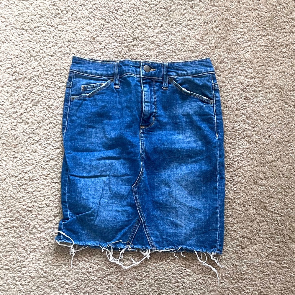 Denim Pencil Skirt
